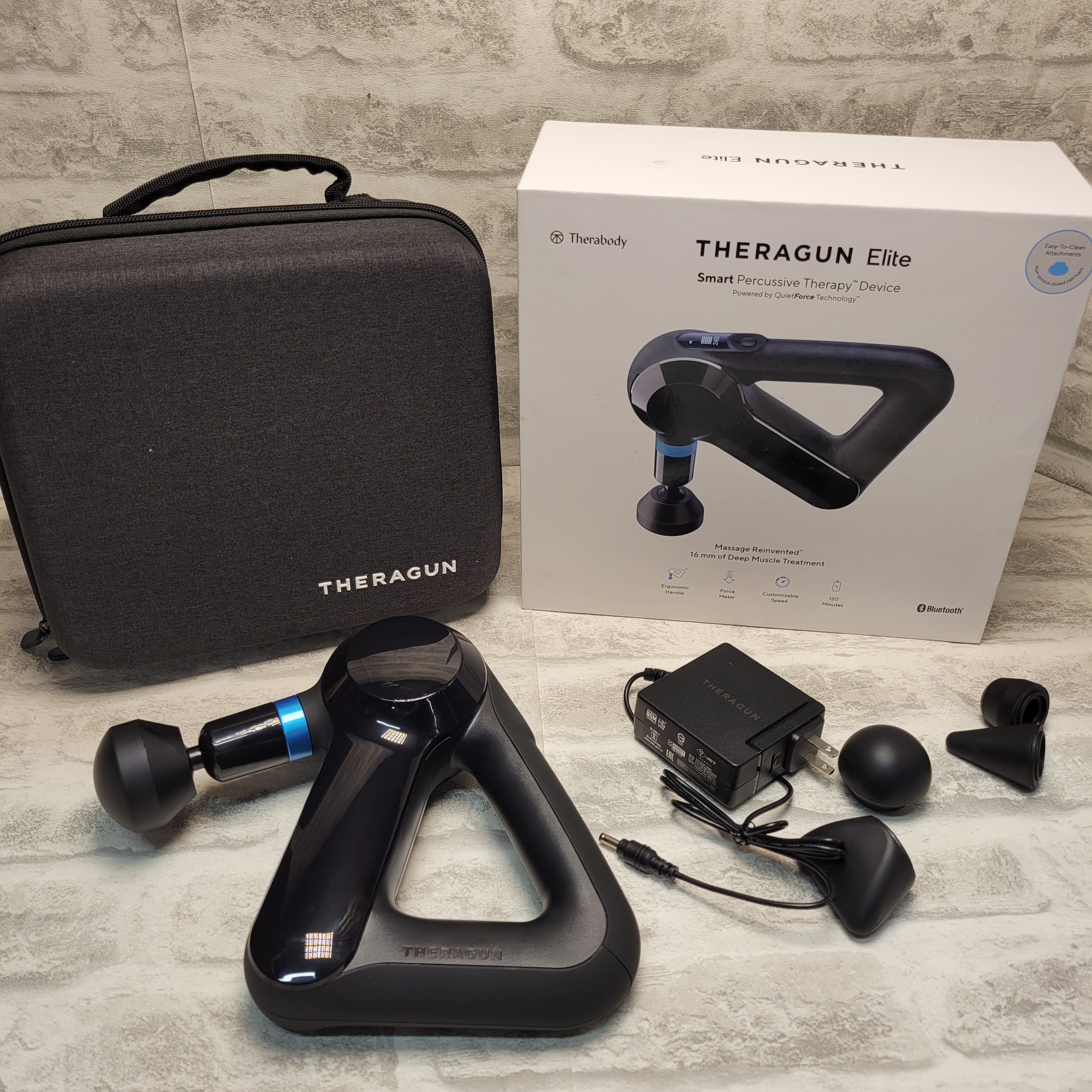TheraGun Elite -Black- Deep Tissue Muscle Treatment Massage Gun (7848165802222)